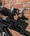 Hands Free Bike Repair Stand That Locks Your Handlebar In Place For Easy Cable Routing And Fork Service with handlebar mount.