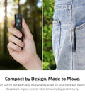 Baton4 Pro EDC Flashlight Tiny Pocket Sized 1600 Lumen LED Light held in hand and clipped to jeans pocket