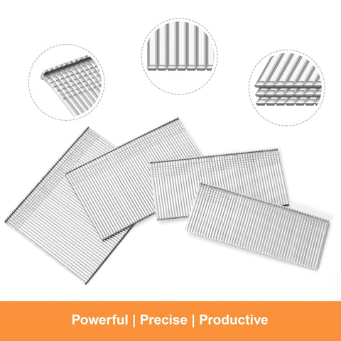 Heavy Duty 16 Gauge Finish Nails 304 Stainless Steel 2400 Piece Assorted Kit for Flooring, Framing and Woodworking displayed.