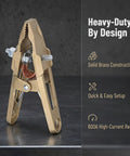 Heavy Duty Brass Welding Ground Clamp For Stick Mig Tigs And Cutting Tasks With Secure Locking Set Screws For Solid Earth Wire Connection In Professional Shop Settings, showcasing solid brass material and design.