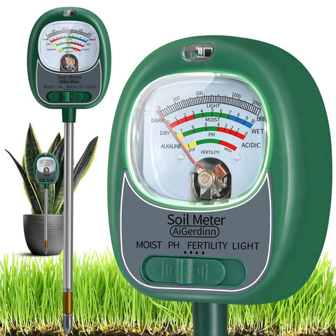 4 In 1 Soil Tester Kit For Gardening With No Battery Needed Soil Moisture Meter Light Fertility And PH Meter