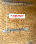 36 Inch Trailer Track Tie Down System With Cargo Rails E Track S Track L Track Anchor Kit 4 Pack Made In USA Aluminum mounted on wall