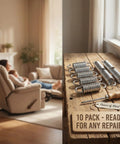 Replacement 2 Inch Extension Springs For Furniture Mechanisms 10 Pack displayed on a table beside recliner in use