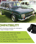 Vintage cars and Volkswagen Vintage Air Cooled Shift Rod Bushing Bolt In Upgrade compatibility details