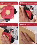 2 Pack Router Corner Radius Template Kit All Metal Aluminum Jig For Woodworking 8-In-1 Arc Guide Set R10 To R50 in use