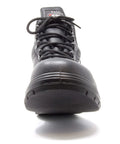 Front view of Leather Work Boot For Asphalt Ready Jobs With Composite Safety Toe And Heat Defender Nitrile Rubber Outsole.