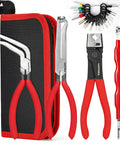 Five Piece Auto Wiring Harness And Fuel Line Repair Tool Kit with hose clamp pliers, electrical disconnect pliers, terminal tool