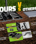 Comparison of Beast Of A Heavy Duty Lawn Leveling Rake With 17 By 10 Inch Head And 5 Foot Handle vs others, showing durability.