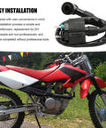 Honda CDI Box Igniter With Ignition Coil And Spark Plug Replacement Kit For CRF80F CRF100F XR80R XR100R 1992-2013 All-In-One Ignition System Durable Easy Install Race-Ready Electrical Assembly shown next to a red Honda dirt bike for easy installation illustration, emphasizing the product's compatibility and user-friendly setup.