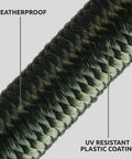Close-up of Heavy Duty 40 Inch Bungee Cords With Hooks For Luggage Camping And Outdoor Use 10 Pack, showing woven polypropylene and UV-resistant coating.
