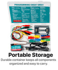 8 Channel 24MHz USB Logic Analyzer Kit With Base Module And Breadboard Breakout Board USB A And USB C Cables Test Clips And Alligator Clips For Arduino ESP32 STEM DIY Projects in portable storage case