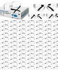 Massive Bulk Pack Clear Safety Glasses For Adults With Ansi Z87.1 Certification in a box with multiple pairs displayed.