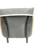 Side view of Folding Garden Kneeler And Seat With Soft Kneeling Pad, Tool Pouch, And Sturdy Bench For Outdoor Gardening