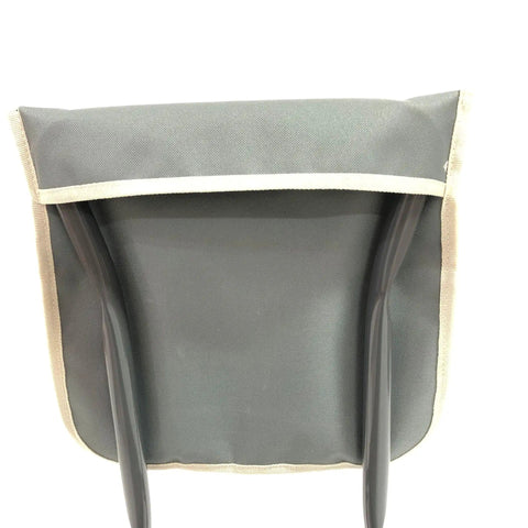 Side view of Folding Garden Kneeler And Seat With Soft Kneeling Pad, Tool Pouch, And Sturdy Bench For Outdoor Gardening