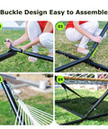 Assembly process of Double Hammock With Stand For Two People To Chill Heavy Duty Outdoor Hammock Supports Up To 500 Lbs Steel Frame
