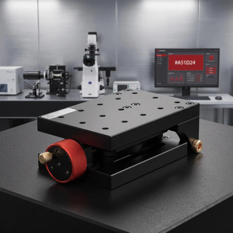 Heavy Duty Manual Pivot Angle Platform With Zero To Ninety Degree Smooth Tilt Base Locked Tight Anodized Aluminum Build on black surface, adjustable for CNC and 3D printing.