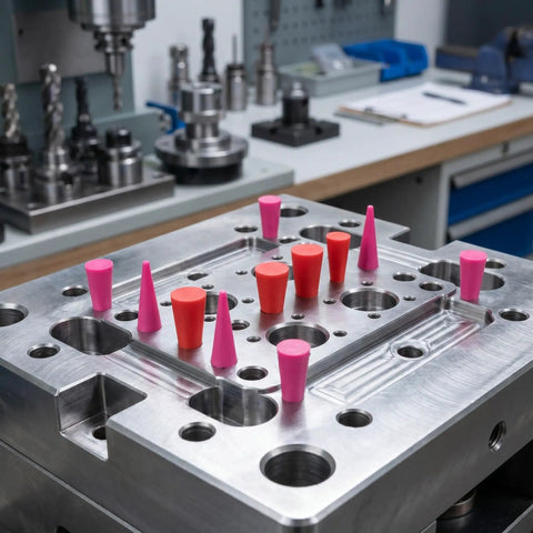 Top Tier Silicone Bottle Stoppers Assortment Kit With 250 High Temp Tapered Plugs For Powder Coating Painting Anodizing And Plating Jobs Ensures No Paint Mist Enters Holes Makes Site Organization A Breeze For Pros Who Need Durable Multi Color Caps on a metal fixture