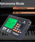 2 In 1 Digital Metronome Tuner For Guitar Bass Violin And Ukulele Chromatic Tuner With Metronome High Visibility LCD Precision Calibration Multi Instrument Tuning Practice Aid For Musicians on piano keys