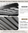 Heavy Duty Bunkie Board King Size 76X80 Real Deal Mattress Support That Cuts Down Saggin Fast image showing mattress support before and after installation.