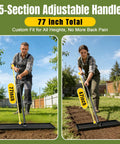 Wide 30 Inch Lawn Leveling Rake With Adjustable 47 To 77 Inch Telescoping Handle used by people leveling lawn