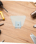 Close-up of Two Pack Bench Guard Shield For Grinders Safety Shield Face Protection For Machines on a wooden table with tools.