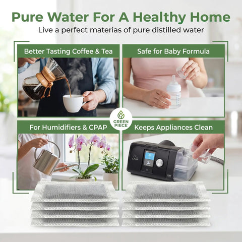 Activated Charcoal Filter Sachets For Countertop Water Distillers, Coconut Shell Carbon Odor And VOC Absorbing, 12 Pack in use