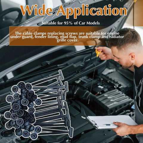 One Button One-Click Release Nylon Cable Tie Buckles Set for car engine repair
