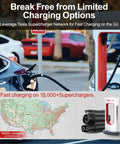 Nacs To Ccs1 Adapter For Tesla Superchargers Bringing Hella Smooth 300Kw Dc Fast Charging To Ford Rivian And Gm Electric Vehicles For No Stress Long Distance Drives at Tesla charging station.