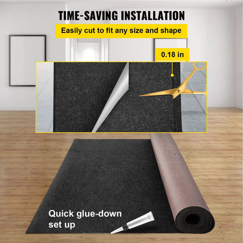 KickAss Hella Water Resistant 6 By 36 Foot Charcoal Black Marine Carpet Roll Featuring Dense Polyester Pile Built Tough For Boat Decks Patio Floors Indoor Yard Projects