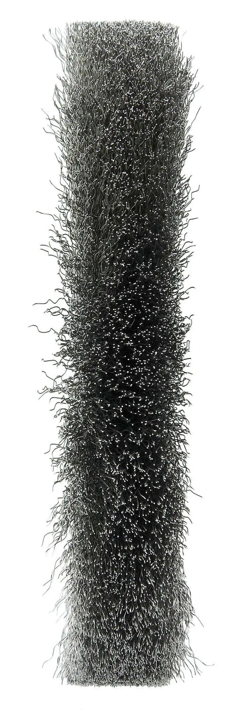 10 Inch Medium Face Crimped Wire Wheel With 2 Inch Arbor For Grinders Stainless Fill Made In USA vertical view
