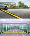 4 Pack 2 Channel Cable Ramp Kit With 11,000 Lbs Axle Capacity installed on road and parking garage, black and yellow