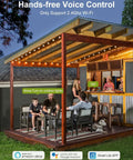 Group using Smart Landscape Lighting Transformer With WiFi 300W Outdoor Low Voltage Timer for Alexa and Google control under patio.