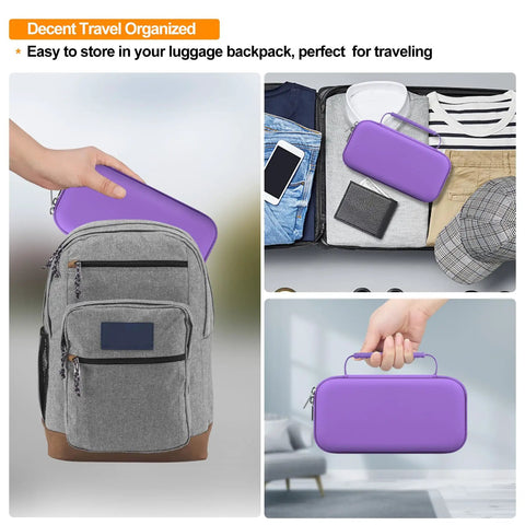 Portable Nebulizer Case On The Go For Handheld Inhalers And Spacers Travel Organizer For Adults And Kids shown in various settings