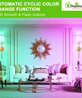 Set Of Two Wireless Wall Sconces With Rechargeable Dimmable Led Bulbs And Remote Control delivering vibrant colors in a stylish living room.