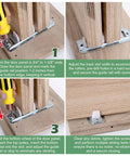 Installation steps for Sliding Closet Door Floor Guide For Bottom Track Systems Adjustable Steel Guides For Floor Screws Hardware Fits Three Quarters Inch To One And Three Eighths Inch Thick Doors Includes One Set With Two Screws Smooth Sliding And Easy Installation.