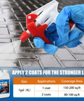 Top Shelf Wet Look Stone Sealer And Concrete Shield Comes With A Hassle Free Trigger Spray on a textured surface.