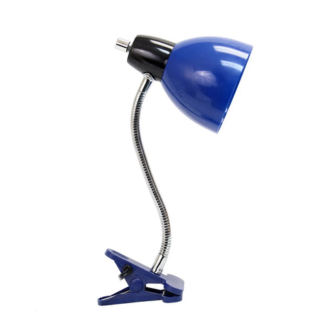 Your Go-To Adjustable Clip Desk Lamp Blue For Desks And Nightstands Flexible Neck Reading Light With Easy Rotary Switch