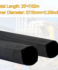 Nylon Protective Hose Sleeve Shield For Welding Tig Torch And Hydraulic Hoses 2.25 Inch Inner Diameter, 25 Feet Long, Black