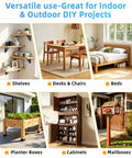 Bulletproof Heavy Duty Triangle Corner Brace Brackets For Wood Furniture Repair, Black Steel Supports in versatile DIY setup