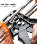 Close-up of dual thrust plates on High Thrust Dual Component Cartridge Gun For 200 Milliliter Cartridges, 1 To 1 And 2 To 1 Mix