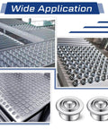 80-Piece Five-Eighth Inch Roller Ball Transfer Bearings in carbon steel for conveyors, 360 degree rotation, heavy-duty use