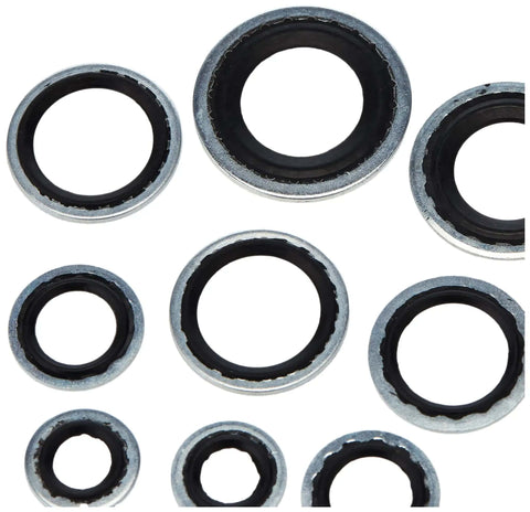 Assorted sizes from O Ring And Gasket Air Conditioning System Seal Kit 26738 for Auto A C Repairs DIY Friendly, showing durable green O-rings.