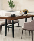 Dining room with heavy duty 28 inch metal table legs for dining desk coffee table and office use DIY furniture legs with 17.7 inch width