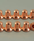 Copper nozzles from Extended Nozzle And Electrode Set For PowerMax 350 380 Plasma Cutters 25 Amp Replacement 20 Pack Includes 10 Nozzles 120504 And 10 Electrodes 020382 OEM Style