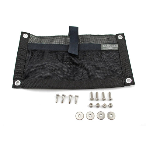 Heavy Duty Kayak Fishing Storage Crate With Double Rod Holder Accessory Pouch Anchor Kit Utility Leashes parts and tool kit