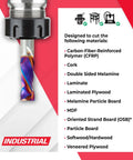 Spektra Extreme Tool Life Solid Carbide CNC Compression Spiral Router Bit for CFRP MDF Plywood with industrial features
