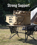 Ultralight Foldable Camping Table With Quick Setup, Sturdy And Stable Build Weighing Only 2.4 Lbs, supporting loaded bag outdoors