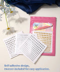 Stick On Acrylic Fake Piercings Kit With Lip Studs, Eyebrow And Nose Piercing, Non Piercing Face Jewelry, Adhesive Piercing Balls, Clear CZ Options, Easy Clip Attach, Multiple Styles For A Bold, Trendy Look, self-adhesive sheets and tweezers