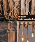 1.5 Inch Extra Thick Twisted Natural Fiber Rope Heavy Duty Jute And Hemp Style Manila Rope For Large Scale Landscaping Deck Railing And Outdoor Decor 50 Foot Length Four Strand Twist Rugged Nautical Vibe in various uses