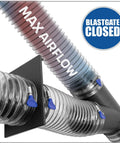 2-1/2 Inch Blast Gate Set With Double-Sided Tapered Ports For Quick Hose Connects, Airflow Control Dust Collection Fittings
